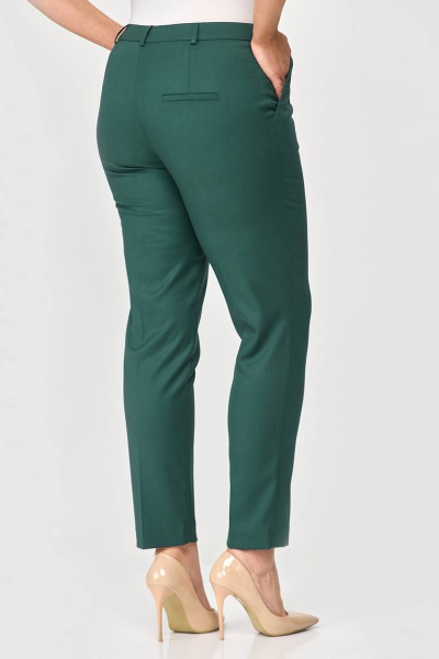 Классические брюки с карманами и ремнем Zlata 4426 зеленый - фото 7