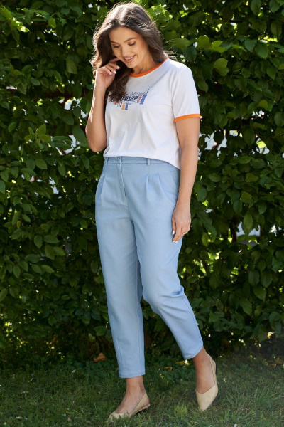 Брюки свободного кроя из текстиля с накладными карманами Andina city 2008 - фото 5