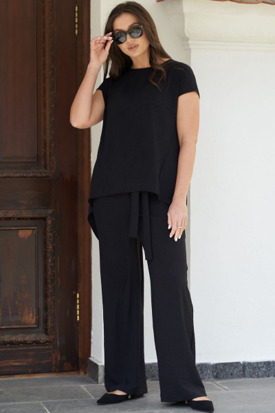 Блуза, брюки Andina city 9017 черный - фото 5