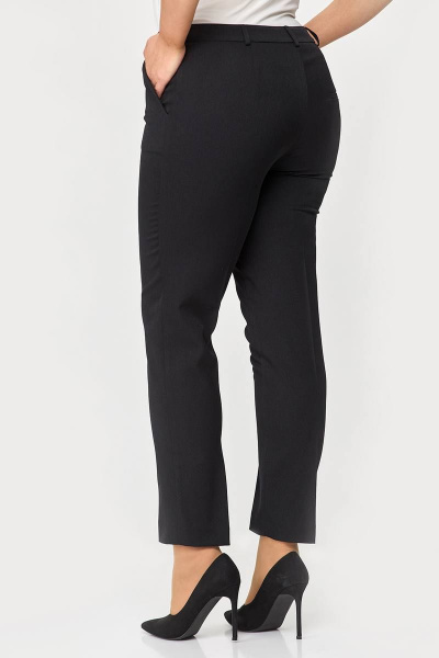 Классические брюки из текстиля с карманами Zlata 4426 черный - фото 7