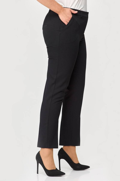 Классические брюки из текстиля с карманами Zlata 4426 черный - фото 6