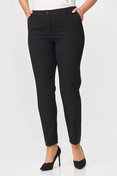 Классические брюки из текстиля с карманами Zlata 4426 черный - фото 5