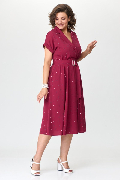 Платье T&N 7407 вишня/мелкий_горошек - фото 7