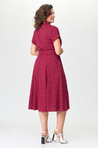 Платье T&N 7407 вишня/мелкий_горошек - фото 5