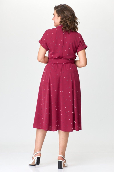 Платье T&N 7407 вишня/мелкий_горошек - фото 4