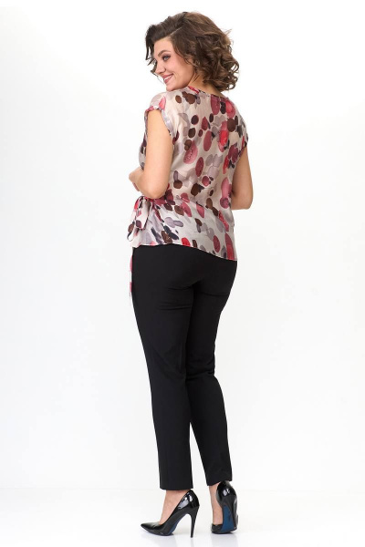 Блуза летняя свободная из текстиля с бантами Zlata 4165 - фото 3