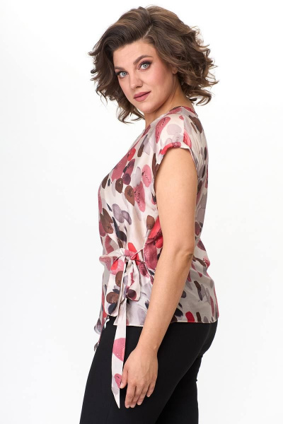 Блуза летняя свободная из текстиля с бантами Zlata 4165 - фото 6