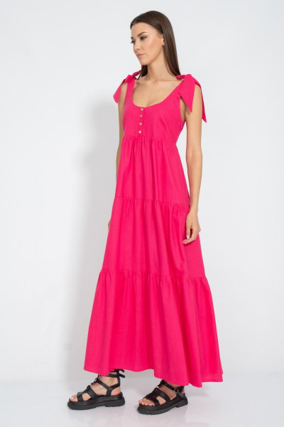 Сарафан удлиненный приталенный из лена с воланами Kivviwear 3068.01 - фото 12