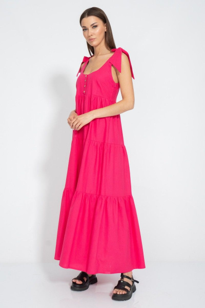 Сарафан удлиненный приталенный из лена с воланами Kivviwear 3068.01 - фото 11