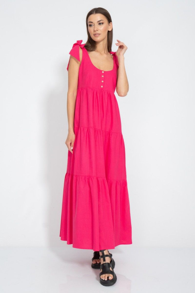 Сарафан удлиненный приталенный из лена с воланами Kivviwear 3068.01 - фото 9