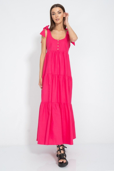 Сарафан удлиненный приталенный из лена с воланами Kivviwear 3068.01 - фото 8