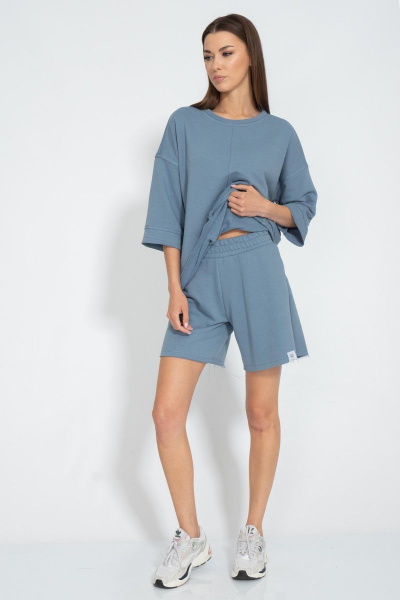 Комплект шорты и свитшот оверсайз летний для спорта Kivviwear 40194018.20 - фото 5