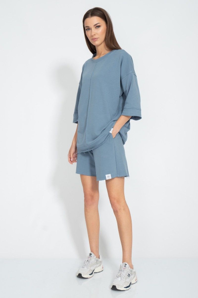 Комплект шорты и свитшот оверсайз летний для спорта Kivviwear 40194018.20 - фото 2