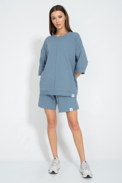 Комплект шорты и свитшот оверсайз летний для спорта Kivviwear 40194018.20 - фото 1