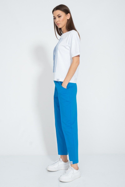 Футболка летняя из хлопка с принтом и длинным рукавом Kivviwear 4026.133 - фото 7