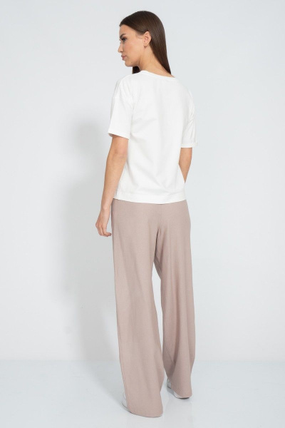 Футболка летняя из хлопка с принтом и удлиненным рукавом Kivviwear 4026.134 - фото 8