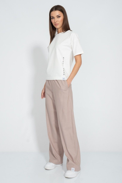 Футболка летняя из хлопка с принтом и удлиненным рукавом Kivviwear 4026.134 - фото 7