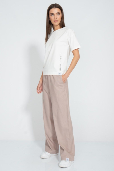 Футболка летняя из хлопка с принтом и удлиненным рукавом Kivviwear 4026.134 - фото 4