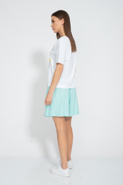 Футболка летняя из хлопка с принтом и удлиненным рукавом Kivviwear 4026.135 - фото 9