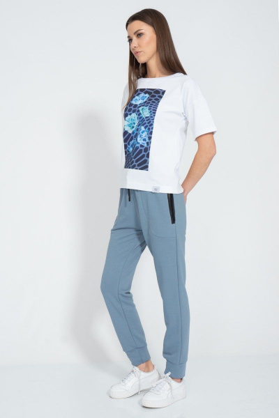 Футболка летняя из хлопка с длинным рукавом и принтом Kivviwear 4026.138 - фото 9