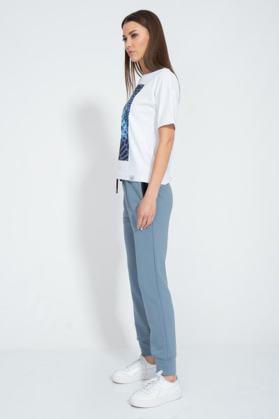 Футболка летняя из хлопка с длинным рукавом и принтом Kivviwear 4026.138 - фото 8