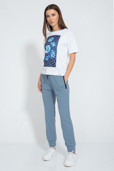 Футболка летняя из хлопка с длинным рукавом и принтом Kivviwear 4026.138 - фото 4