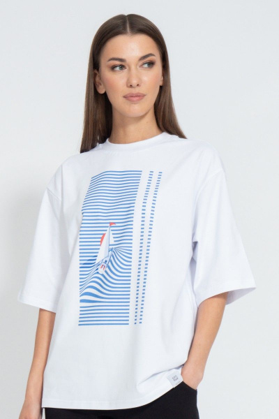 Футболка свободного кроя из хлопка с удлиненным рукавом Kivviwear 4034.51 - фото 1