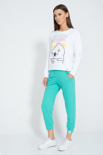 Белый свитшот с логотипом BALANCE для спорта Kivviwear 4078.25 - фото 7