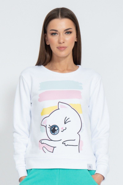 Белый свитшот с логотипом BALANCE для спорта Kivviwear 4078.25 - фото 1