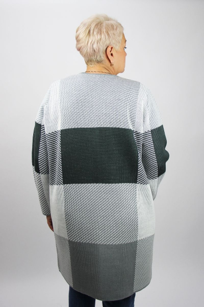 Серый жакет с накладными карманами и V-образной горловиной Полесье С2666-22 3С3026-Д43 158,164 дипломат - фото 3