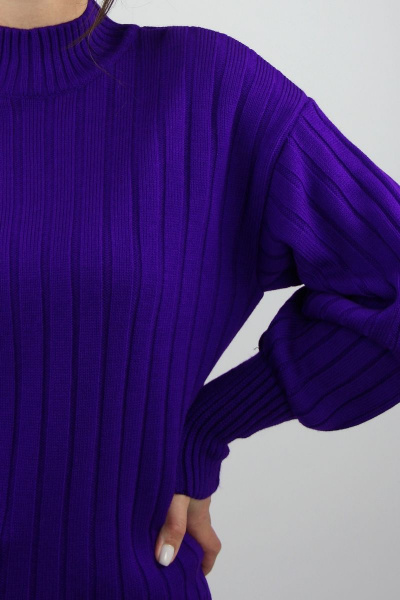 Женский свитер реглан прямой силуэт трикотаж демисезон Полесье С3682-22 2С5255-Д43 170,176 фиолет - фото 3