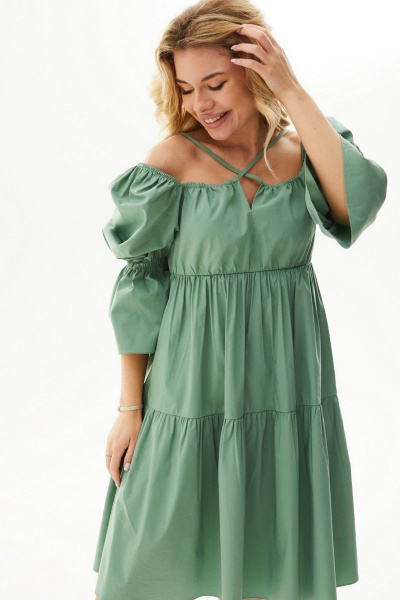 Платье Mislana С963 мята - фото 4