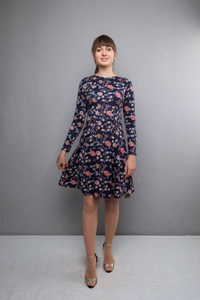 Платье приталенного силуэта с рельефами и декором Mita ЖМ691 - фото 2