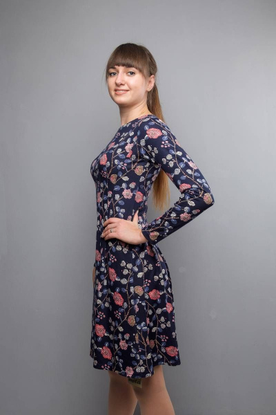 Платье приталенного силуэта с рельефами и декором Mita ЖМ691 - фото 3