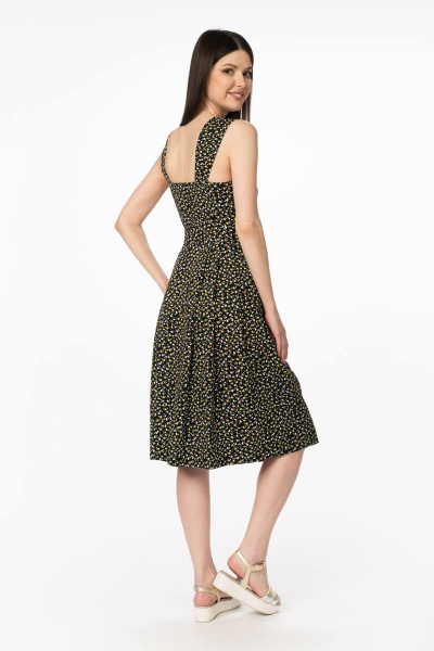 Сарафан из вискозы с имитацией корсета и карманами Stilville 1876 черный - фото 6