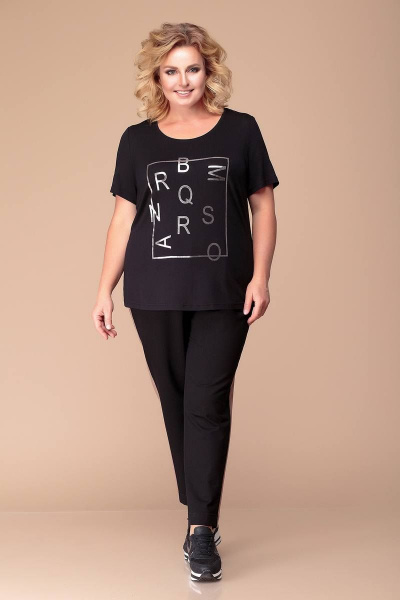 Платье Нарядное с объемными бочками и шлицей на спинке Romanovich Style 3-1882 кофе/черный - фото 5