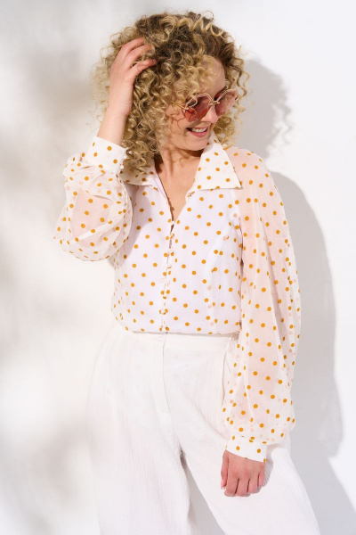 Блуза Euromoda 157/1 молоко - фото 1