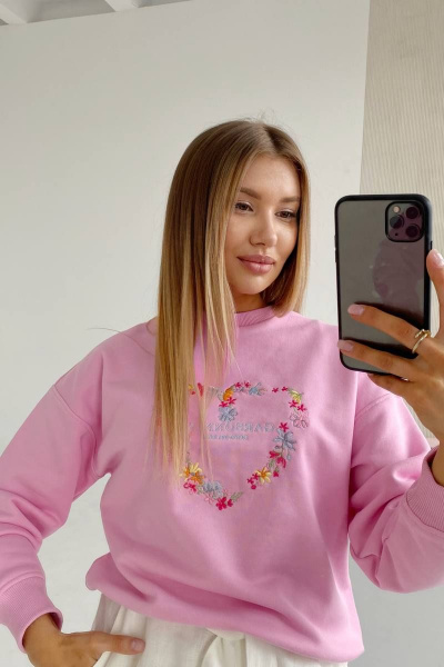 Свитшот Garsonnier 14001800816 розовый - фото 13