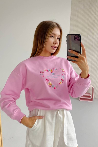 Свитшот Garsonnier 14001800816 розовый - фото 12