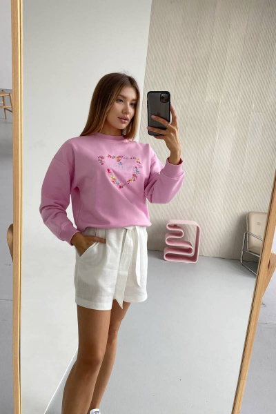 Свитшот Garsonnier 14001800816 розовый - фото 10