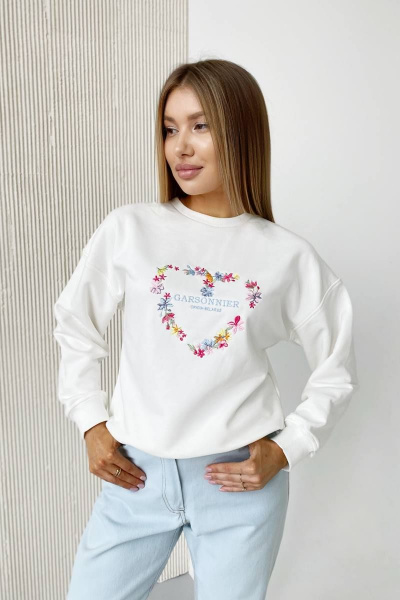 Свитшот Garsonnier 14001800516 молочный - фото 1