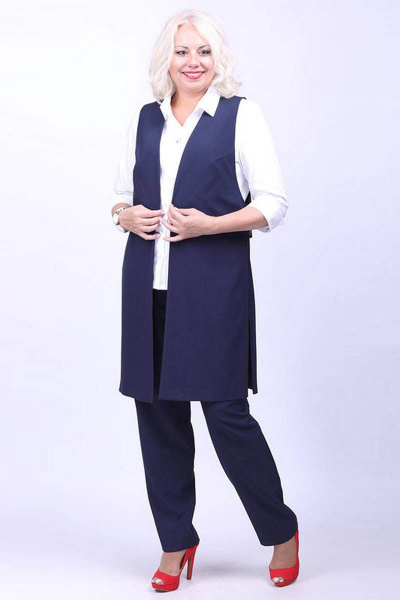 Демисезонные классические брюки с рельефами и заужением Camelia 1829 - фото 1