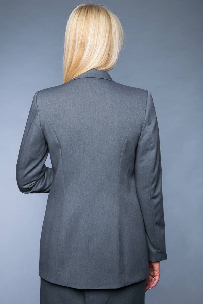 Классический удлиненный серый пиджак из вискозы Avila 0641 серый - фото 3