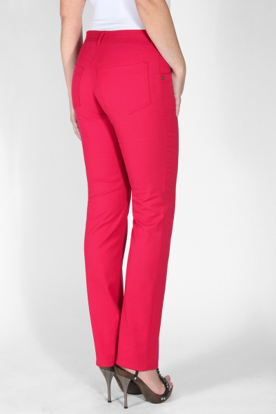 Розовые джинсы из хлопка с длиной 107 см для отдыха Mirolia 103-2 коралл - фото 2