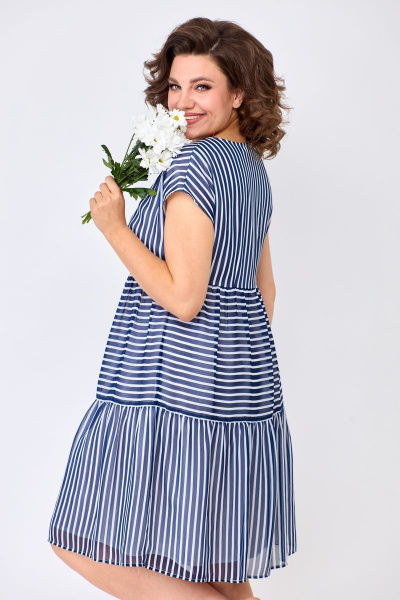 Платье шифоновое чуть выше линии талии с съемным бантиком Solomeya Lux 927A - фото 7