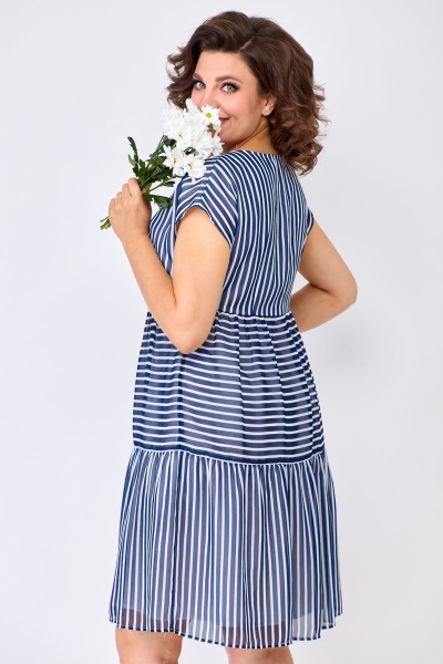 Платье шифоновое чуть выше линии талии с съемным бантиком Solomeya Lux 927A - фото 6