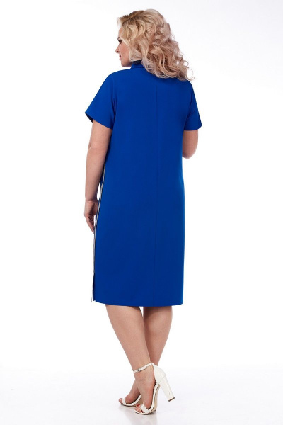 Летнее платье прямого силуэта с карманами и разрезами Matini 3.1510/1 василек - фото 9