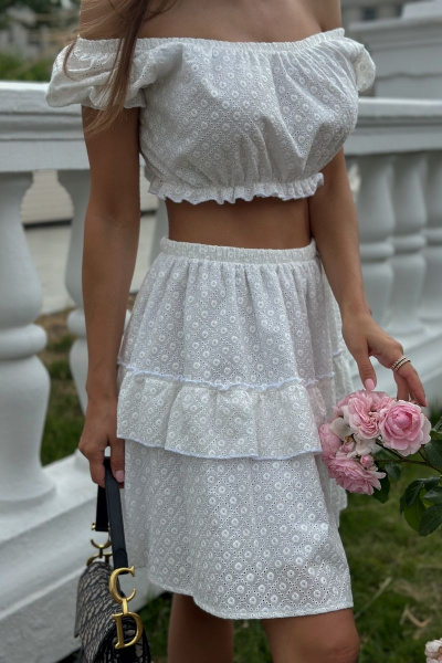 Топ, юбка THE.WOMAN 0098 белый - фото 3