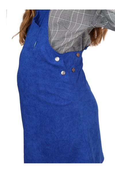 Демисезонный сарафан из вельвета для беременных BELAN textile 4214 синий - фото 5