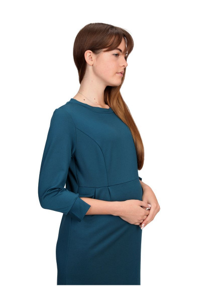 Платье свободного кроя из трикотажа для беременных BELAN textile 4605 темно-бирюзовый - фото 4